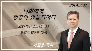 2024.03.31 나무십자가교회 부활절 주일 2부예배 (너희에게 평강이 있을지어다 / 이점용  목사)