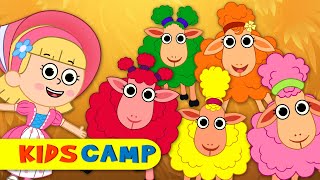 Five Cute Colorful Sheep Jumping in the Shed! Nursery Rhymes for Kids