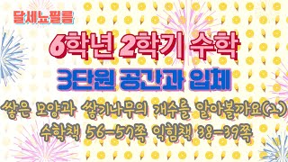 6학년 2학기 수학 3단원 공간과 입체 (4차시 수학책 56-57쪽/익힘 38-39쪽)