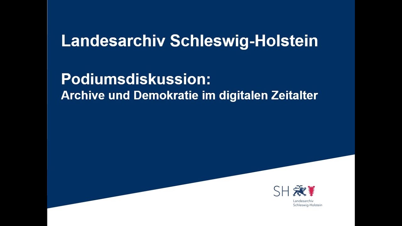 Podiumsdiskussion: Archive Und Demokratie Im Digitalen Zeitalter - YouTube