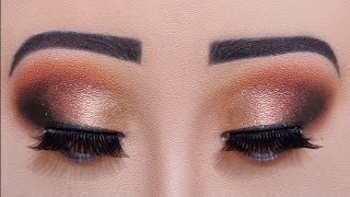 Simple glitter eye makeup | smokey eye makeup tutorial