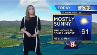 Cooler, more seasonable temperatures expected Thursday