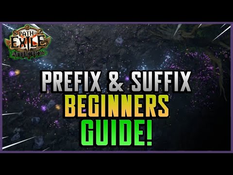 How many prefixes and suffixes does PoE have?