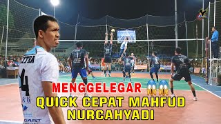 Ngerii..!! Mahfud Nurcahyadi Lakukan Spike Mbledoosss Bawah Net, Seter Pak Coy • MARGOREJO CUP