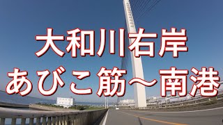 ロードバイク【倍速】　大和川右岸（あびこ筋～南港）