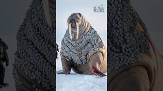 Polar Walrus The Giant Freed from Parasitic Barnacle