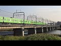 京王8000系「高尾山トレイン」京王線（多摩川橋） 　keio8000series mt.takao train　tamagawa river.tokyo