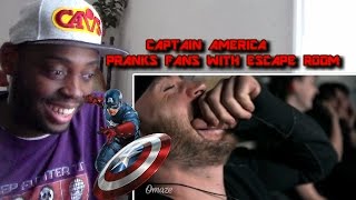 Chris Evans (CAPTAIN AMERICA) Pranks Comic Fans with Surprise Escape Room // Omaze REACTION!!!