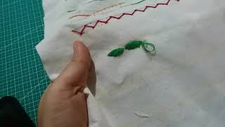 cara membuat tusuk pipih dan french knot