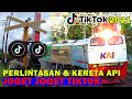 KOMPILASI KERETA API JOGET TIKTOK, Palang Dan Kereta Api Unik Joget Lucu