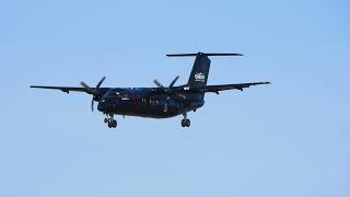 Chrono Aviation Dash 8-100 C-FGCP Landing And Go-Arounds CYQB Runway 24