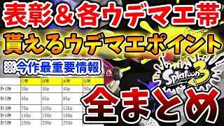 【スプラトゥーン3】これで丸わかり！表彰＆各ウデマエごとのポイント増加基準「全まとめ」【攻略/スパイキー/バンカラマッチ/S＋/ウデマエ】