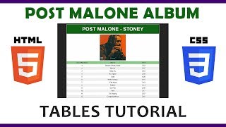 Make a Table Using HTML5 & CSS3