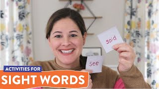 SIGHT WORD ACTIVITIES | How to teach sight words at home for Kindergarten, First and Second Grade