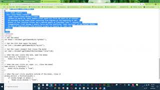 Modal window using JavaScript and links