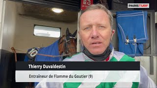 Thierry Duvaldestin, entraîneur de Flamme du Goutier (23/01 à Vincennes)