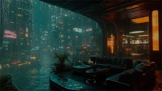 🎧 Balcony Rainfall Under Neon Lights: Cyberpunk Ambience to Ease Insomnia and Lull You to Sleep 😴