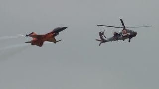 RNLAF AH-64DN and F-16AM at RIAT 20th July 2013