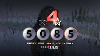 DC LOTTERY Midday 02/11/2022