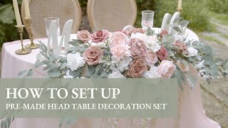 How to set up Wedding Sweetheart Table with Ling's moment Pre-Made Head Table Decor Set