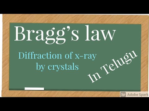 Bragg's Law | Diffraction Of X Ray By Crystals | In Telugu | Study ...