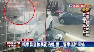 街頭警匪追逐戰 犯嫌開贓車拒檢逆向衝－民視新聞