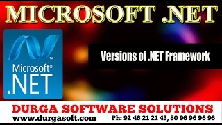 MicroSoft  .NET |  Versions of  .NET Framework