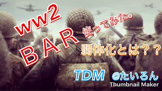 「COD WW2」最強AR「BAR」使ってみた # 1 @ たいろん