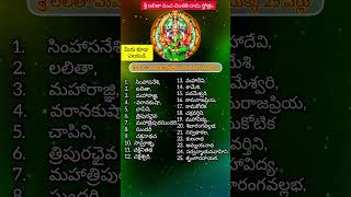 శ్రీ లలితా మహాత్రిపురసుందరి యొక్క 25 పేర్లు|| మీరు కూడా పలకండి #shorts #bhakti