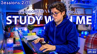 STUDY WITH ME LIVE POMODORO | 12 HOURS | Harvard Extension Student | Rain sounds, talk in breaks