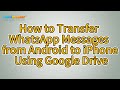 How to Transfer WhatsApp Messages from Android to iPhone? [Using Google Drive]