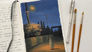 night street - acrylic painting