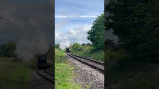 GWR No 6695 at Whiskey Trail crossing on the WSR #viral #train #steamtrain #steam #fyp