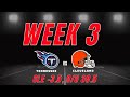 Tennessee Titans vs Cleveland Browns NFL Week 3 Predictions