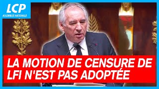 La motion de censure de LFI contre le gouvernement Bayrou n'est pas adoptée - 16/01/2025