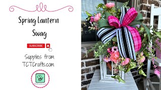 DIY Spring Floral Lantern Swag - How to Make a Beautiful and Easy Decoration