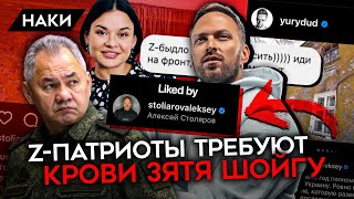Z-патриоты требуют отставки Шойгу и голову Алексея Столярова. Зять Шойгу и лайк Дудю