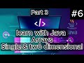 learn Java Arrays / Single & two dimensional For Beginners / Step by Step