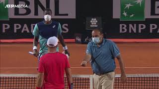 Koepfer beats Monfils during match interrupted by power cut at Italian Open
