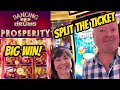 Big Win Bonus & A Split the Ticket Dancing Drums Prosperity