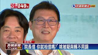 2018九合一－談器官案 姚：柯若公開譴責中國 我就道歉－民視新聞