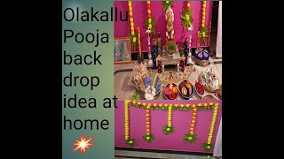 Olakallu pooja back drop idea by sirisamprada home