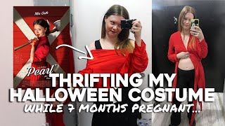 trying to thrift my halloween costume 7 months pregnant