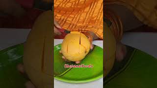 Juicy Banginapalli Mango🥭🤤 ఎవరికి ఇష్టం?🤔 Andhra's Best Ulavapadu Mango | Easy Mango Cutting #shorts