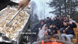 [SENIOR TRIP DIARIES] 🌱☁️lake george, almost burning down airbnb, and smores