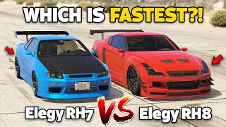 GTA 5 ONLINE - ELEGY RH7 VS ELEGY RH8 (WHICH IS FASTEST?)