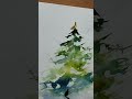 Expressive Watercolor Christmas Tree tutorial