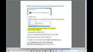Fix Windows Error 2 occurred while loading the Java VM