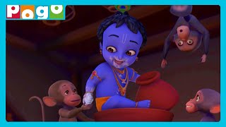 Little Krishna 🪈| The Storm that Threatens Krishna! 💨 | Full Episode 😍| Cartoon in English ✨| POGO