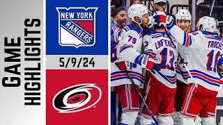 New York Rangers vs Carolina Hurricanes | Game 3 Highlights | 5/9/24
